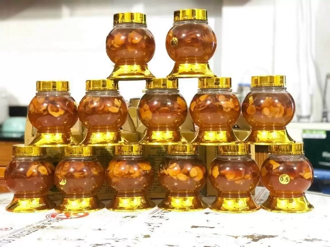Sâm Ngọc Linh ngâm mật ong thái lát